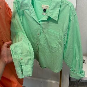 Green Button-Up Shirt